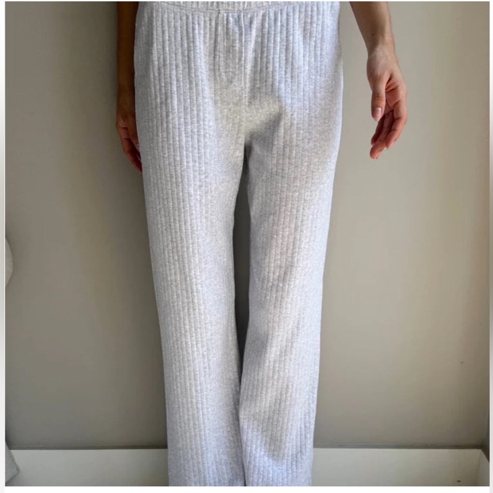Brandy Melville Heather Grey Pointelle Pants